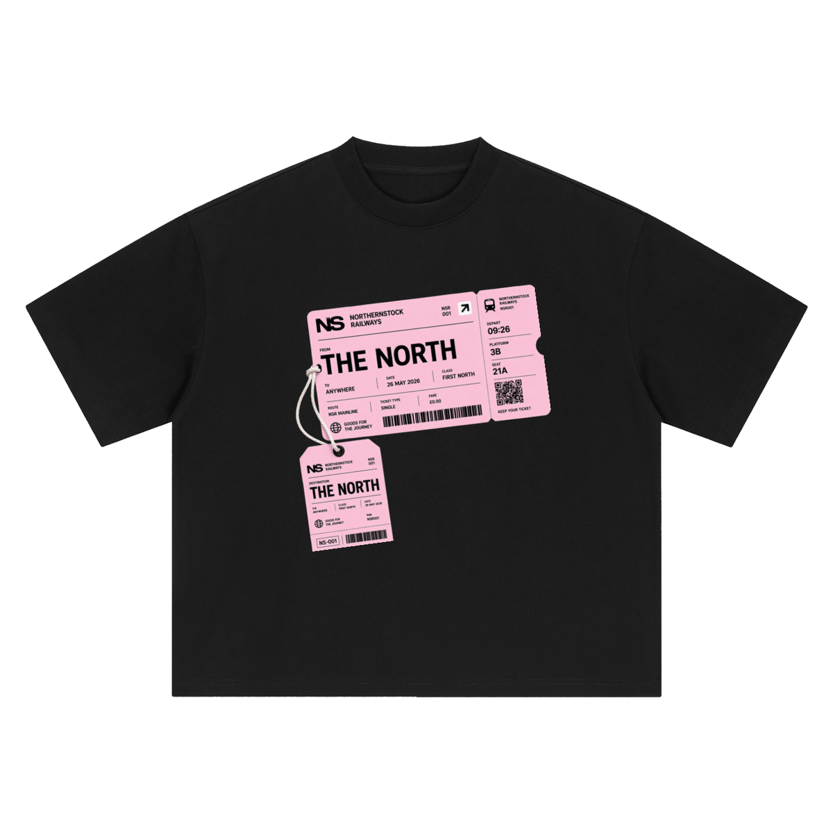Pink Ticket Boxy Oversized T-Shirt