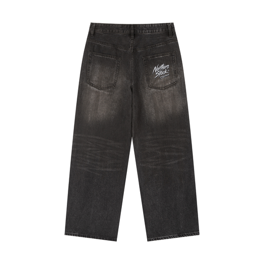 Vintage Wash Heavyweight Denim Jeans