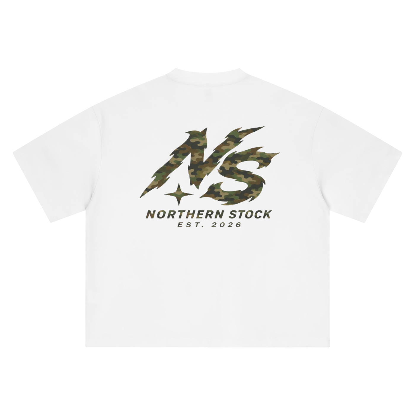 Northern Stock Camo Flame Boxy Oversized T-Shirt