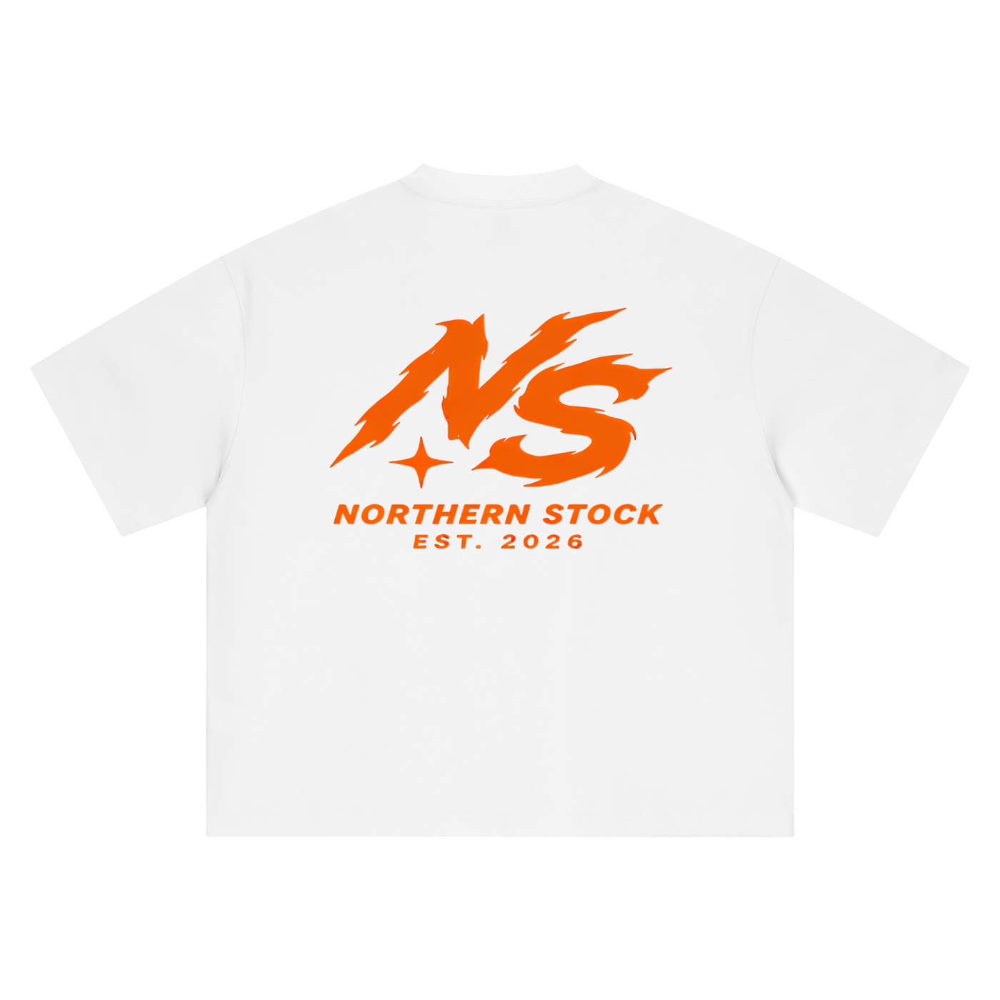 Northern Stock Orange Flame Boxy Oversized T-Shirt