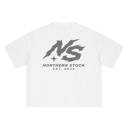 Grey NorthernStock Flame Boxy Oversized T-Shirt