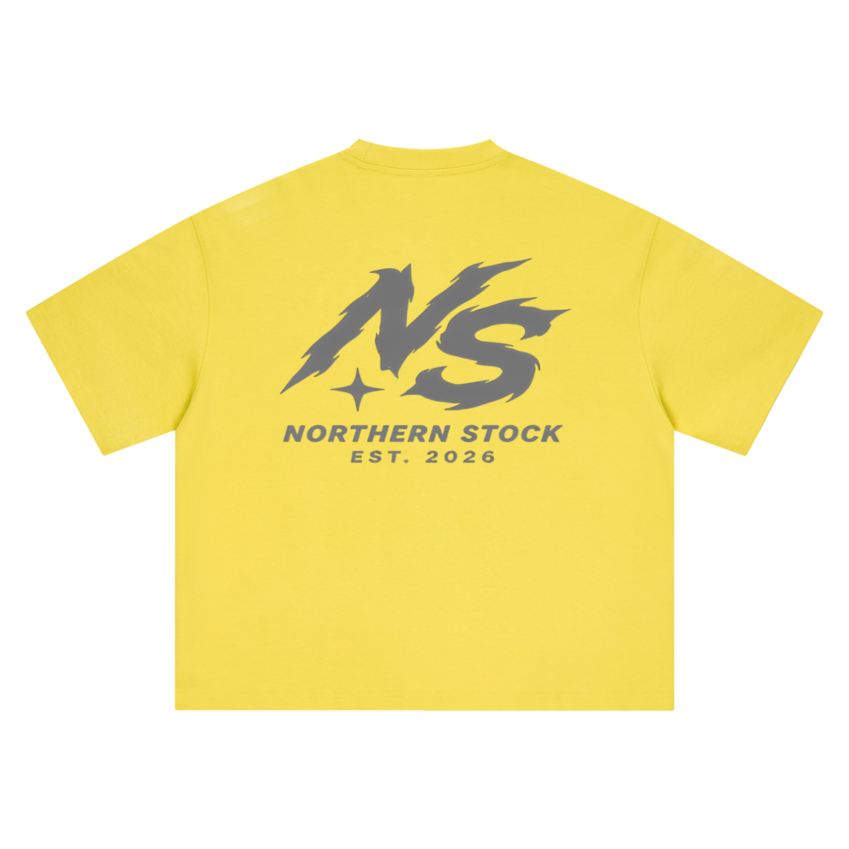 Grey NorthernStock Flame Boxy Oversized T-Shirt