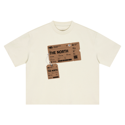 Brown Ticket Boxy Oversized T-Shirt